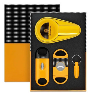 Kit Presente Cohiba Para Charuto Cinzeiro Furador Cortador Reto E jundiai